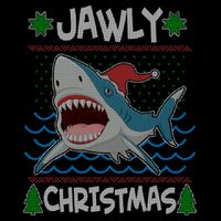 Funny Jawly Christmas Shark Ugly Christmas Sweater Womens T-Shirt