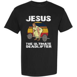 Funny Jesus Christian Weight Lifting Gym Garment-Dyed Heavyweight T-Shirt