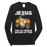 Funny Jesus Christian Weight Lifting Gym Long Sleeve Shirt