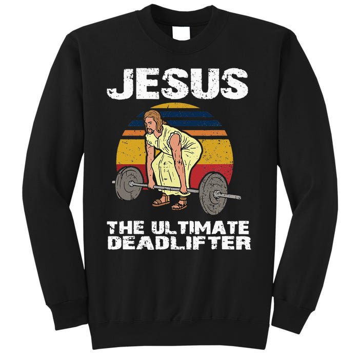 Funny Jesus Christian Weight Lifting Gym Sweatshirt