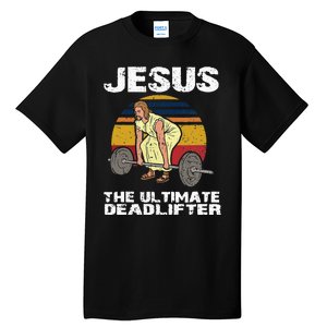 Funny Jesus Christian Weight Lifting Gym Tall T-Shirt