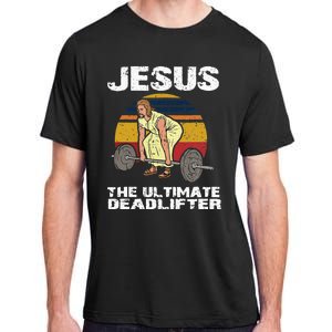 Funny Jesus Christian Weight Lifting Gym Adult ChromaSoft Performance T-Shirt