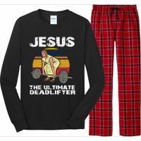 Funny Jesus Christian Weight Lifting Gym Long Sleeve Pajama Set