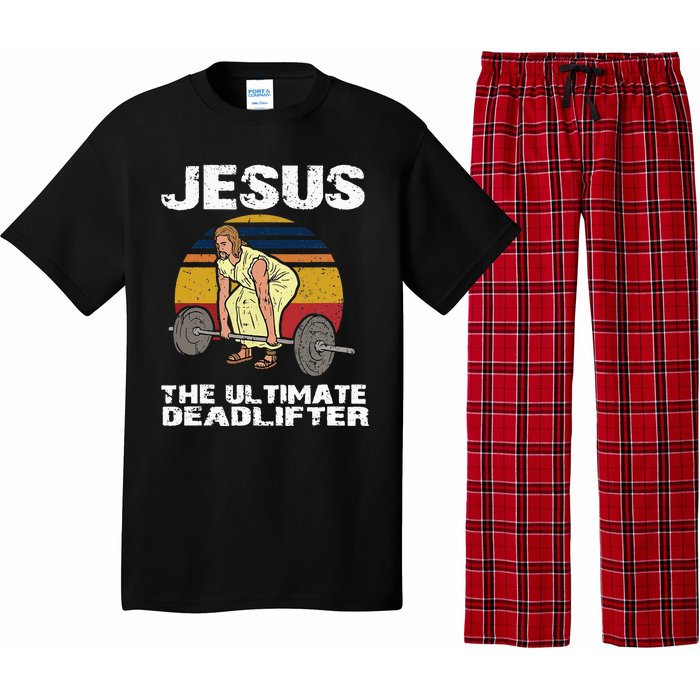 Funny Jesus Christian Weight Lifting Gym Pajama Set