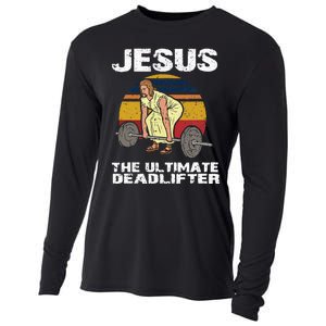 Funny Jesus Christian Weight Lifting Gym Cooling Performance Long Sleeve Crew