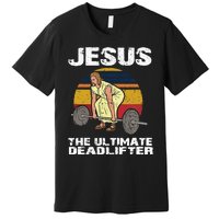 Funny Jesus Christian Weight Lifting Gym Premium T-Shirt