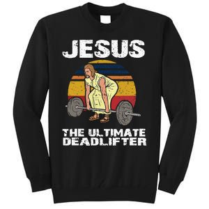 Funny Jesus Christian Weight Lifting Gym Tall Sweatshirt