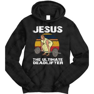 Funny Jesus Christian Weight Lifting Gym Tie Dye Hoodie