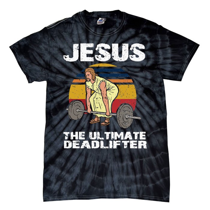 Funny Jesus Christian Weight Lifting Gym Tie-Dye T-Shirt