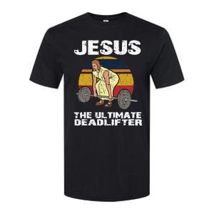 Funny Jesus Christian Weight Lifting Gym Softstyle CVC T-Shirt