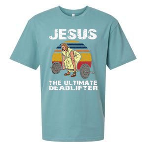 Funny Jesus Christian Weight Lifting Gym Sueded Cloud Jersey T-Shirt