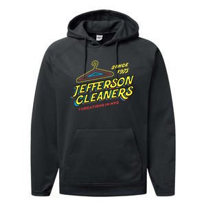 Funny Jefferson Cleaners Performance Fleece Hoodie