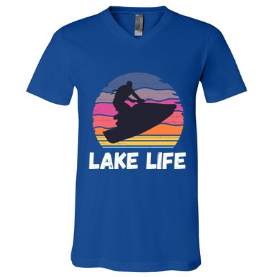 Funny Jetski Cool Gift Jetskiing Jet Ski Accessory Gift V-Neck T-Shirt