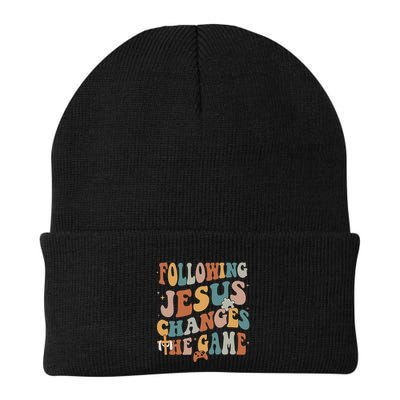 Following Jesus Changes The Game Bible Verse Teacher Retro Back To School Beanie