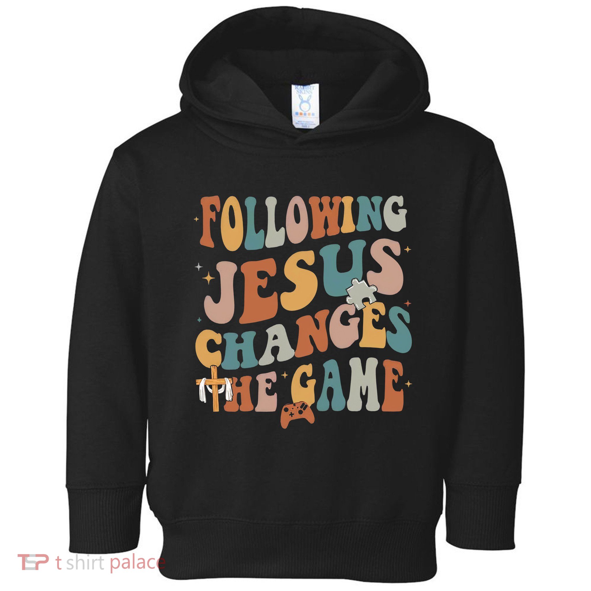 Following Jesus Changes The Game Bible Verse Teacher Retro Back To School Toddler Hoodie