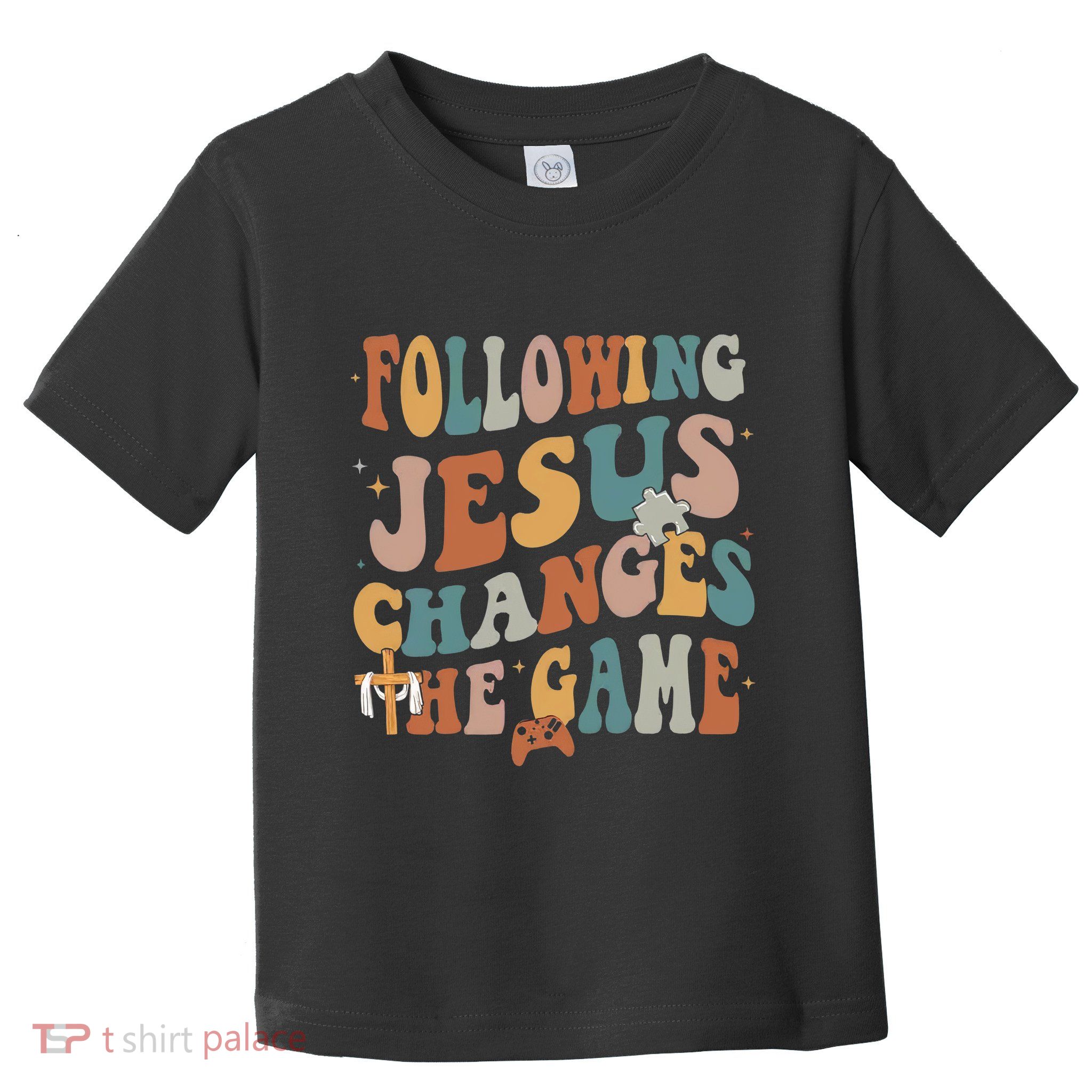Following Jesus Changes The Game Bible Verse Teacher Retro Back To School Toddler T-Shirt