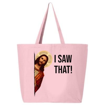 Funny Jesus Christ I Saw That Meme Religious Cool Retro God 25L Jumbo Tote