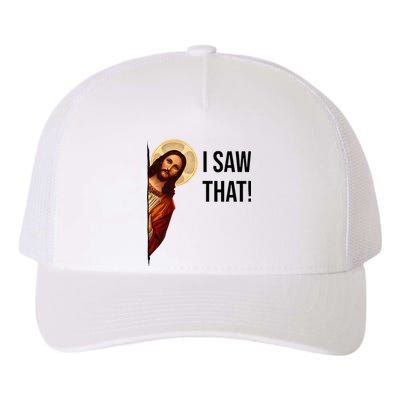 Funny Jesus Christ I Saw That Meme Religious Cool Retro God Yupoong Adult 5-Panel Trucker Hat