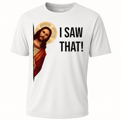 Funny Jesus Christ I Saw That Meme Religious Cool Retro God Performance Shirt