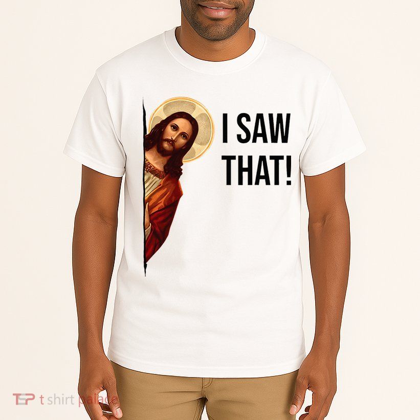 Funny Jesus Christ I Saw That Meme Religious Cool Retro God Tall T-Shirt