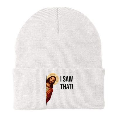 Funny Jesus Christ I Saw That Meme Religious Cool Retro God Beanie