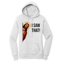 Funny Jesus Christ I Saw That Meme Religious Cool Retro God Women's Pullover Hoodie