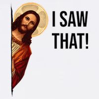 Funny Jesus Christ I Saw That Meme Religious Cool Retro God Poster