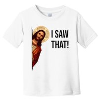 Funny Jesus Christ I Saw That Meme Religious Cool Retro God Toddler T-Shirt