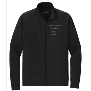 Funny Javascript Developer Programming Eat Sleep Code Repeat Gift Stretch Full-Zip Cadet Jacket