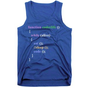 Funny Javascript Developer Programming Eat Sleep Code Repeat Gift Tank Top