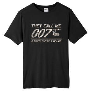 Fisherman Joke Dad They Call Me 007 Funny Fishing Humor Tall Fusion ChromaSoft Performance T-Shirt