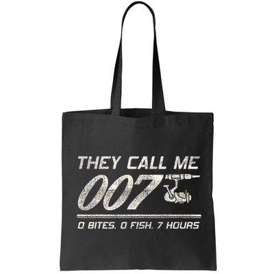 Fisherman Joke Dad They Call Me 007 Funny Fishing Humor Bag
