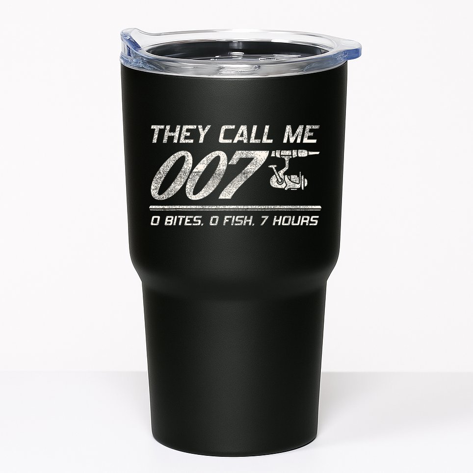 Fisherman Joke Dad They Call Me 007 Funny Fishing Humor Tumbler