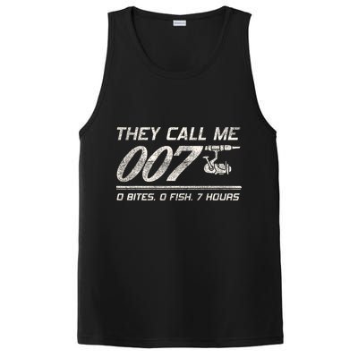 Fisherman Joke Dad They Call Me 007 Funny Fishing Humor PosiCharge Competitor Tank