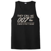 Fisherman Joke Dad They Call Me 007 Funny Fishing Humor PosiCharge Competitor Tank