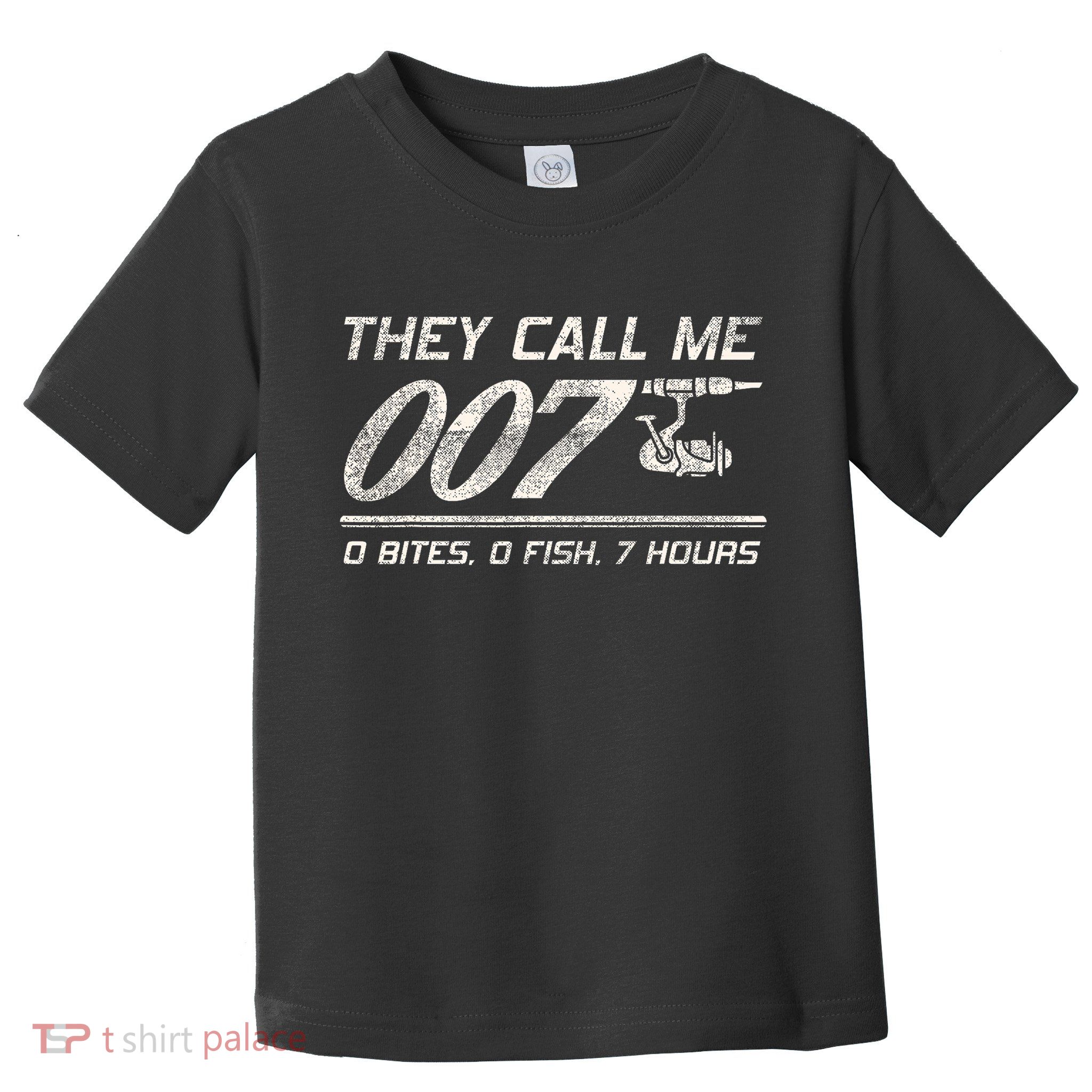 Fisherman Joke Dad They Call Me 007 Funny Fishing Humor Toddler T-Shirt