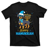 Funny Jewish Dachshund Menorah Happy Hanukkah Chanukah T-Shirt