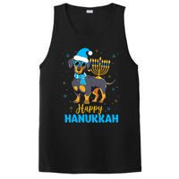 Funny Jewish Dachshund Menorah Happy Hanukkah Chanukah PosiCharge Competitor Tank