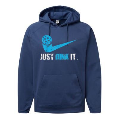 Funny Just Dink It Pickleball Player Fan Gift Performance Fleece Hoodie