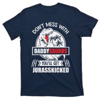 Funny Jurasskicked Daddysaurus Rex Dinosaur Dad Fathers T-Shirt