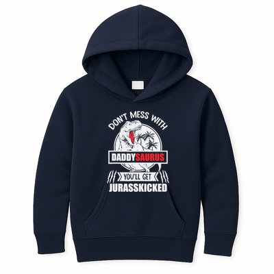 Funny Jurasskicked Daddysaurus Rex Dinosaur Dad Fathers Kids Hoodie