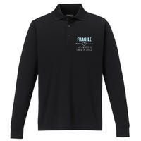 Fragile Just Dropped My Son At College Drop Off For Moms Performance Long Sleeve Polo