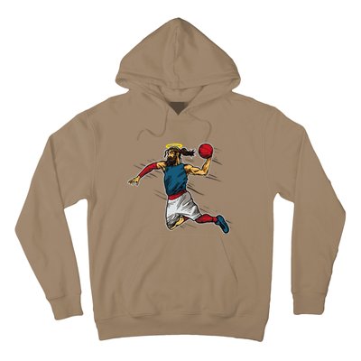 Funny Jesus Dunking Basketball Gift Basketball Player Hoodie