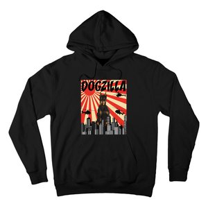 Funny Japanese Dogzilla Doberman Pinscher Hoodie