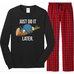 Funny Just Do It Later Long Sleeve Pajama Set