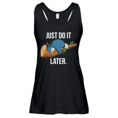 Funny Just Do It Later Ladies Essential Flowy Tank