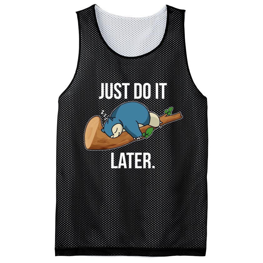 Funny Just Do It Later Mesh Reversible Basketball Jersey Tank