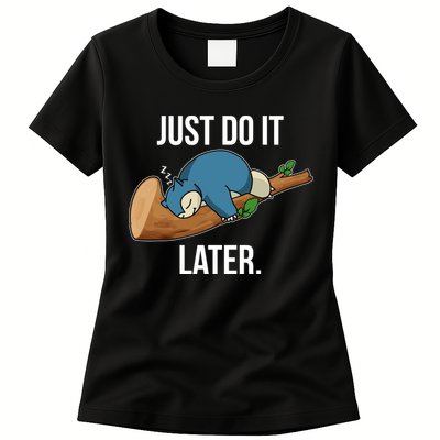 Funny Just Do It Later Womens T-Shirt