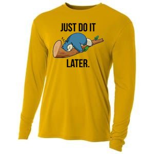 Funny Just Do It Later Cooling Performance Long Sleeve Crew