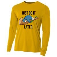 Funny Just Do It Later Cooling Performance Long Sleeve Crew